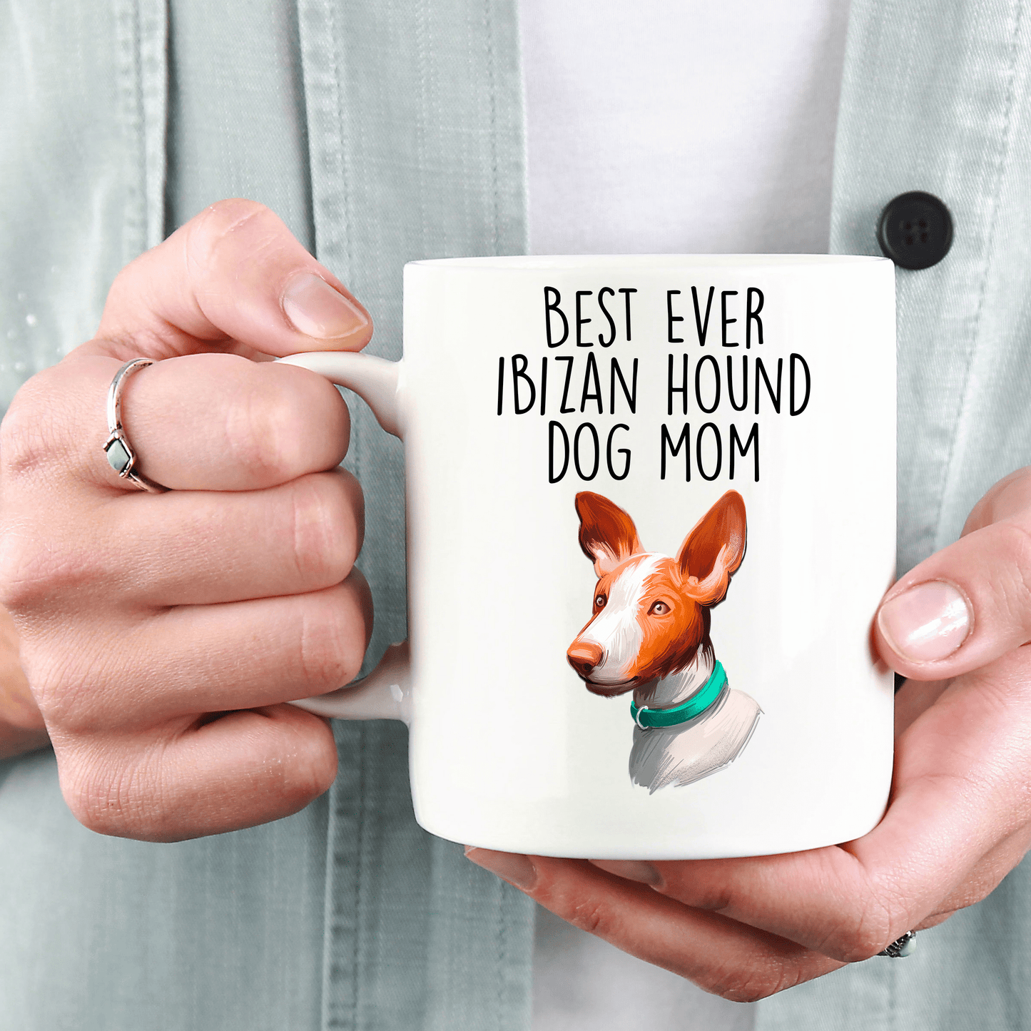 Ibizan Hound World's Best Dog Mom Ceramic Coffee Mug