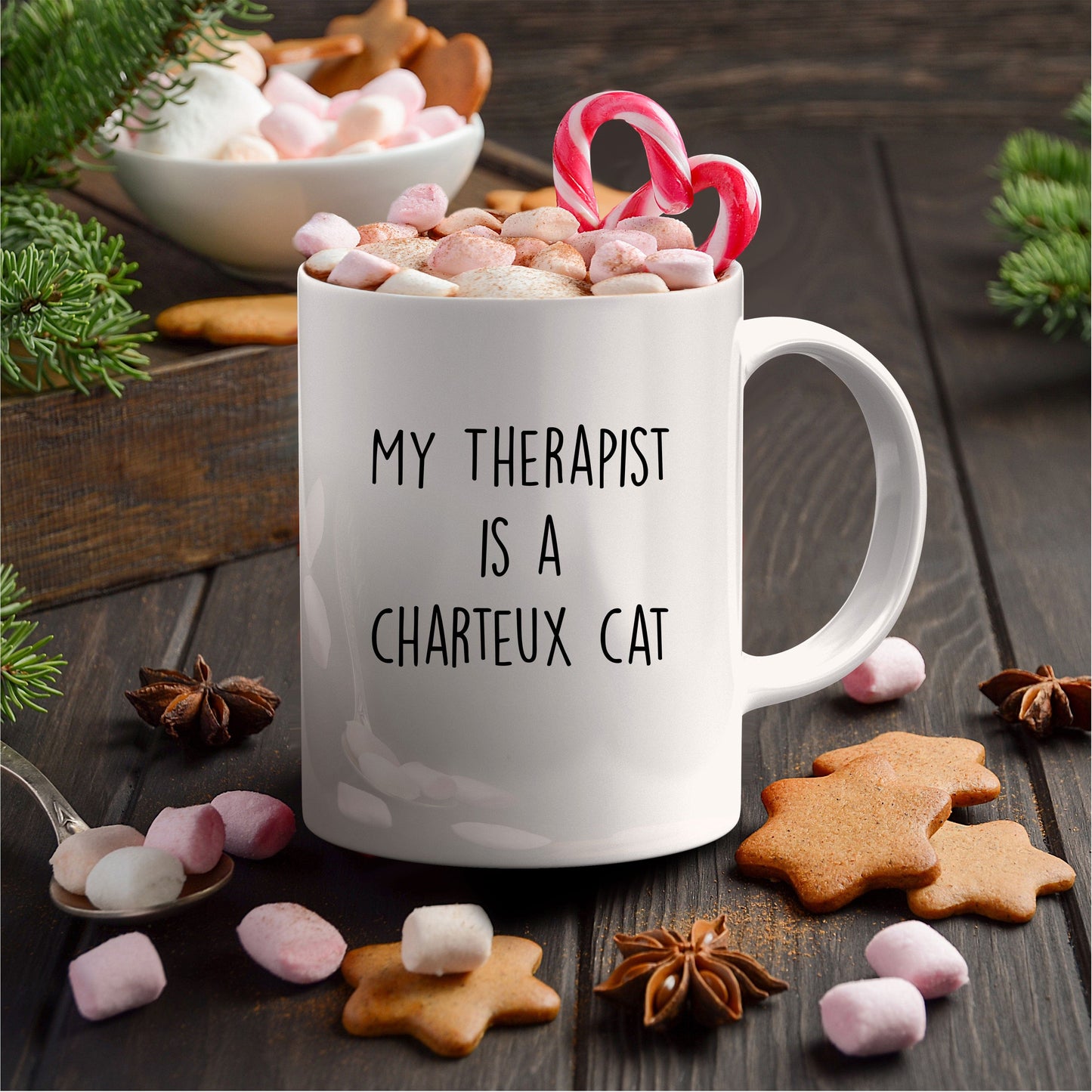 Chartreux Cat Therapist Funny Personalized Ceramic Coffee Mug