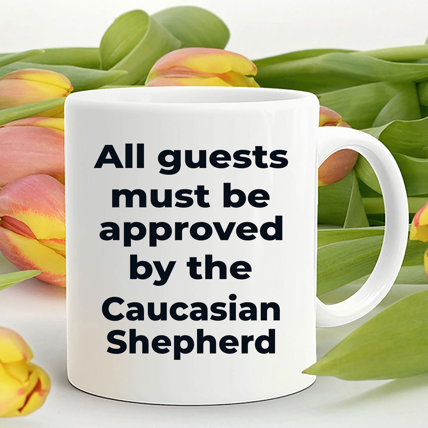 Caucasian Shepherd Dog Coffee Mug - All guests must be approved by the Caucasian Shepherd