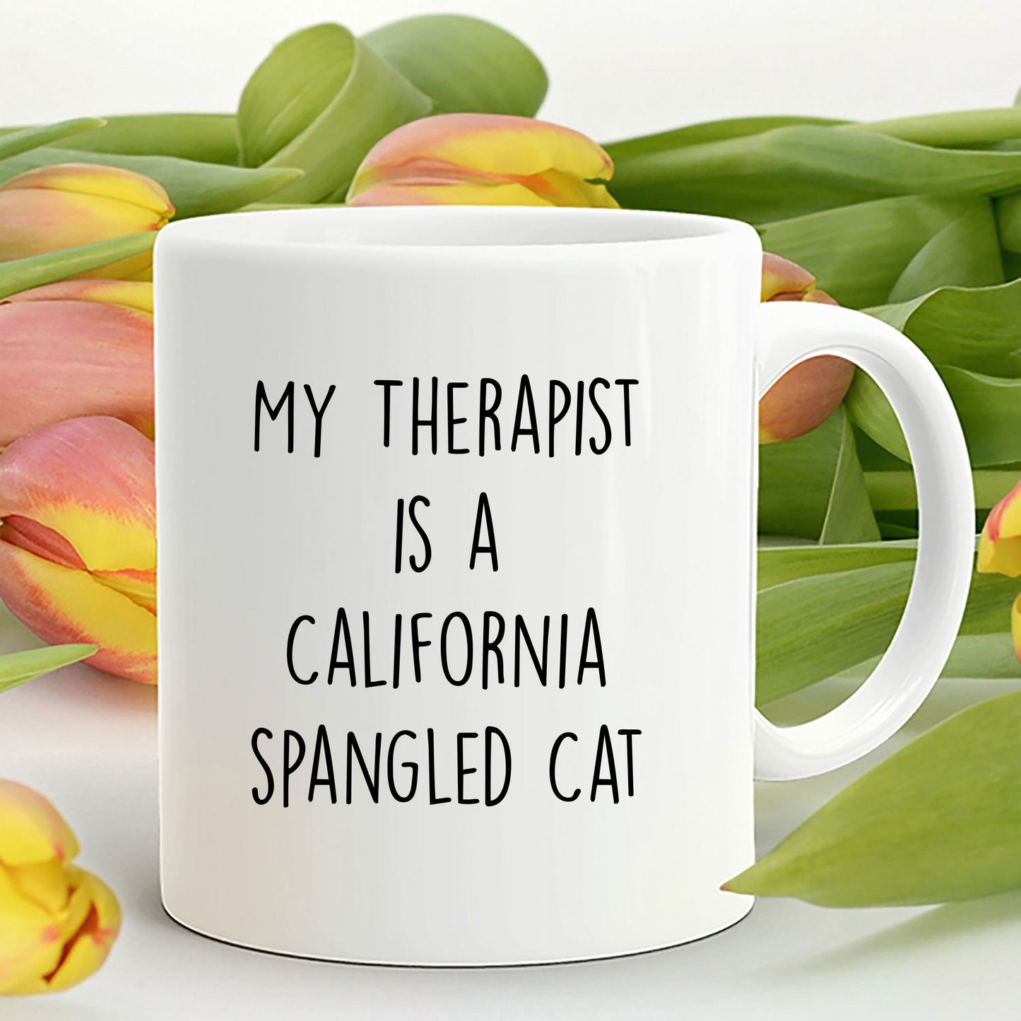 California Spangled Cat Personalized Ceramic Coffee Mug