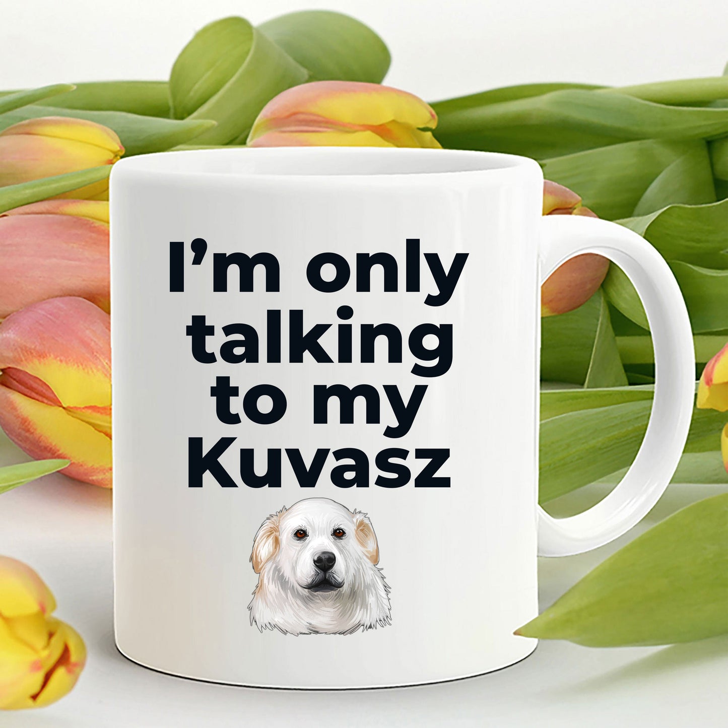 Kuvasz Dog Funny Coffee Mug - I'm only talking to my Kuvasz