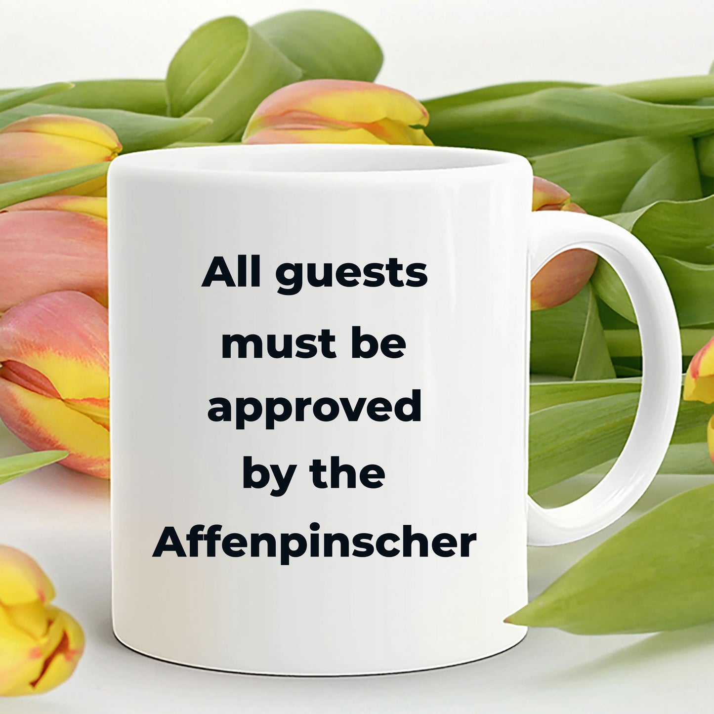 Affenpinscher dog funny coffee mug - Guests must be approved by the Affenpinscher