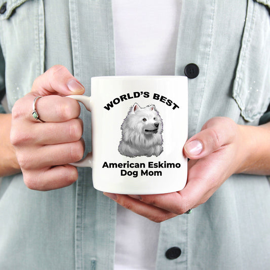 Best Ever American Eskimo Dog Mom Ceramic Coffee Mug