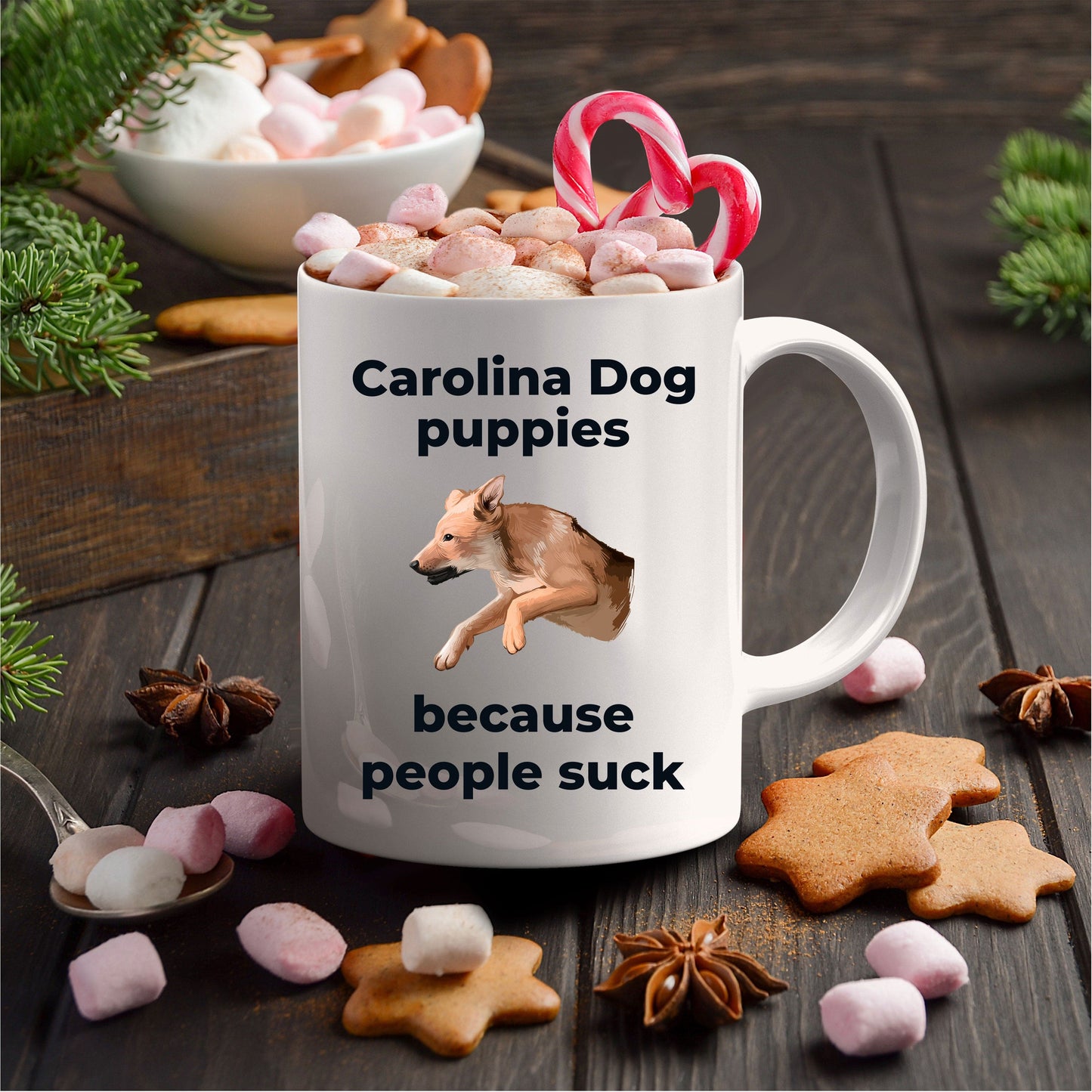 Carolina Dog Coffee Mug - Carolina Puppies because people sick