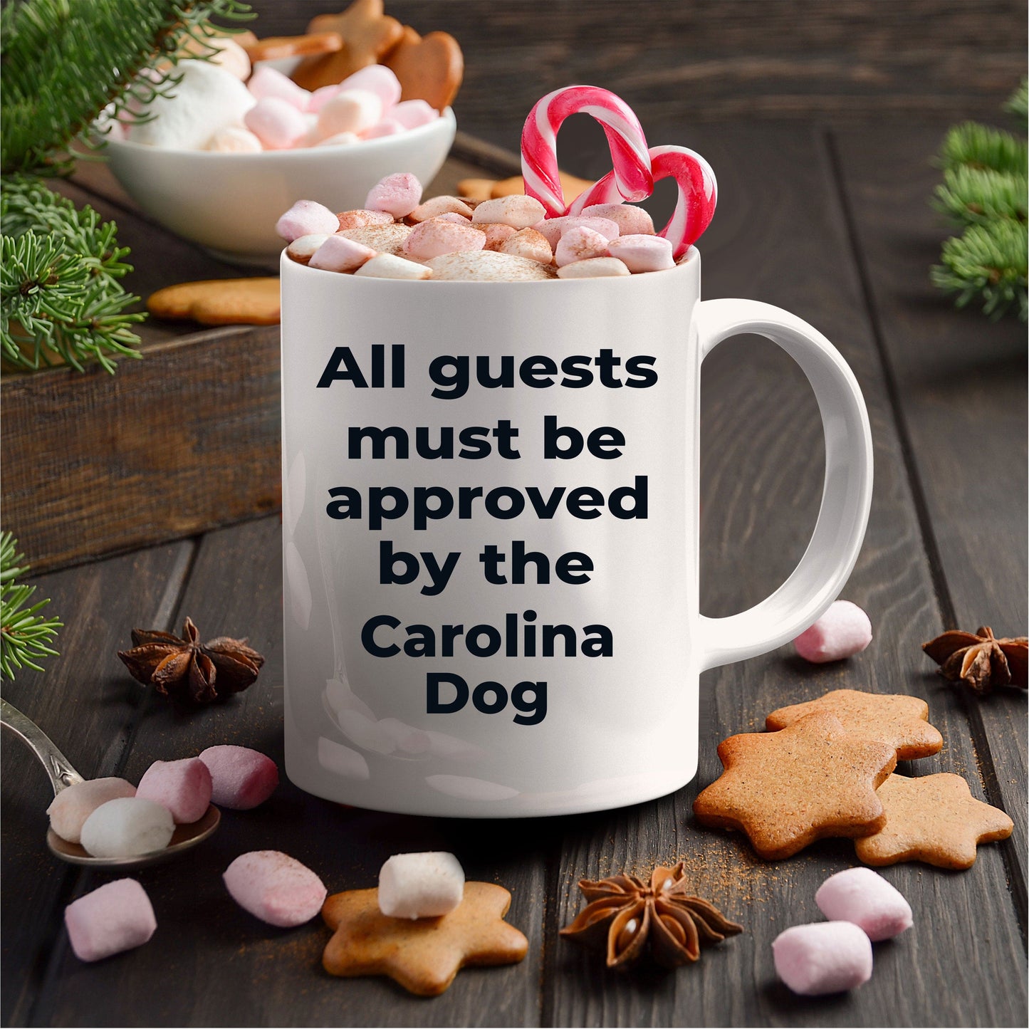 Carolina Dog Funny Coffee Mug - All guests must be approved by the Carolina Dog