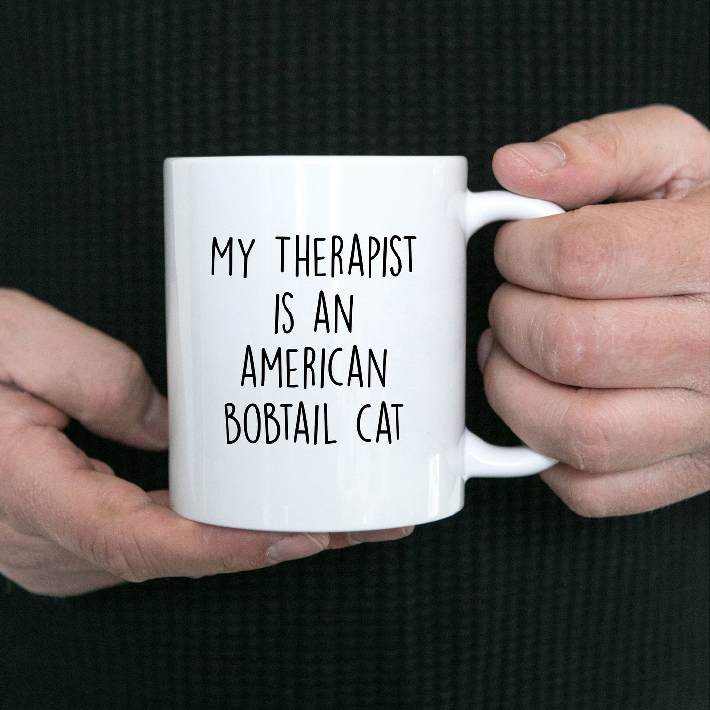 American Bobtail Cat 11oz white Ceramic Coffee Mug