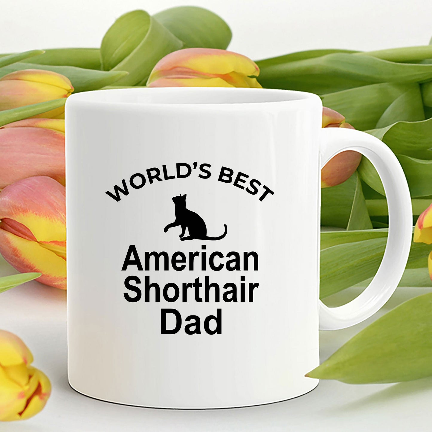 American Shorthair Best Cat Dad Ceramic Coffee Mug