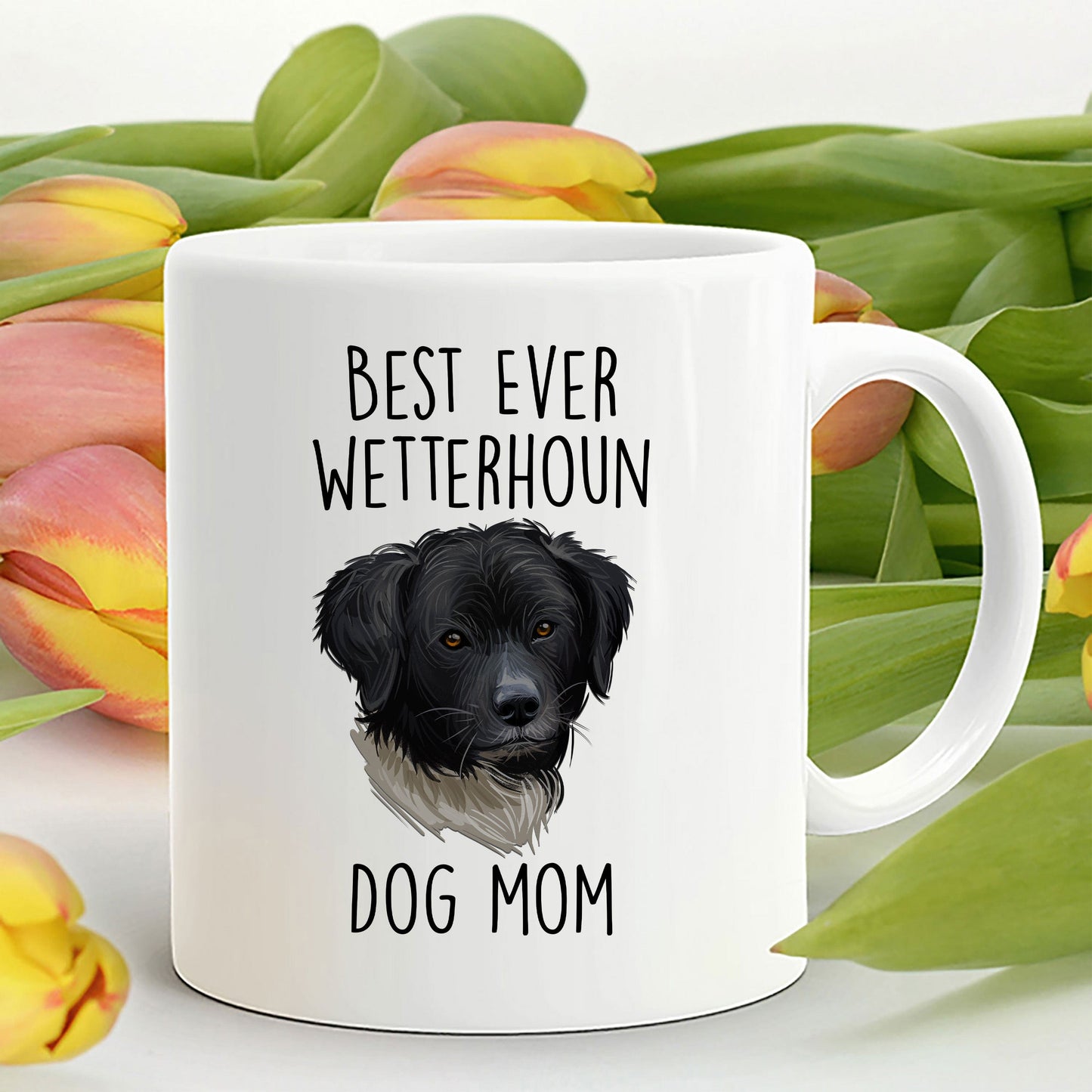 Best Ever Wetterhoun Dog Mom Custom Ceramic Coffee Mug
