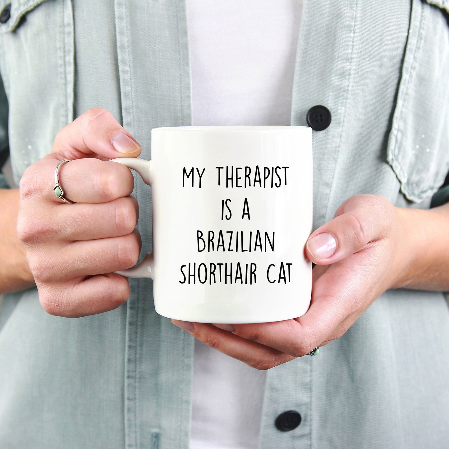 Brazilian Shorthair Cat Ceramic Coffee Mug