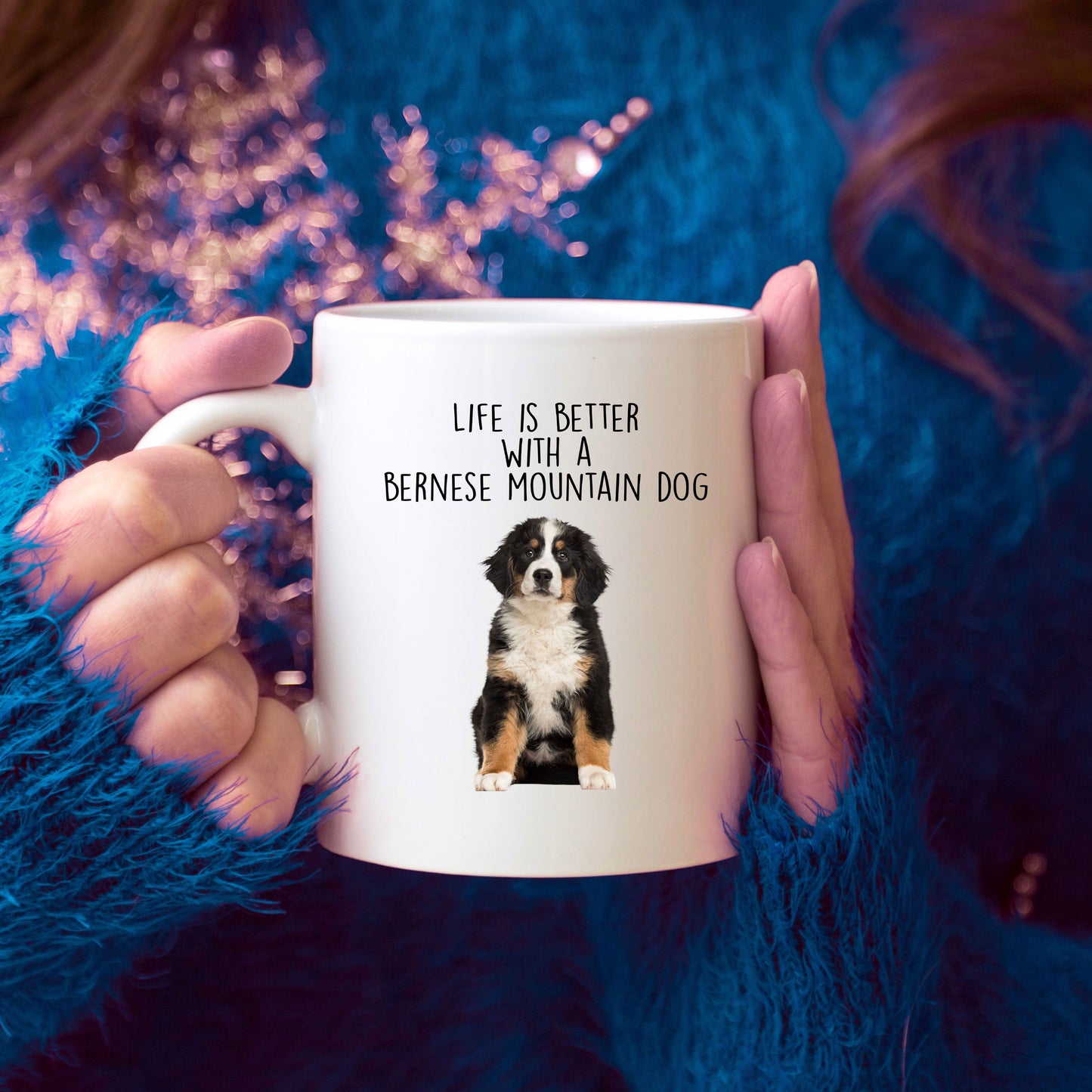 Life is Better with a Bernese Mountain Dog Custom Ceramic Coffee Mug