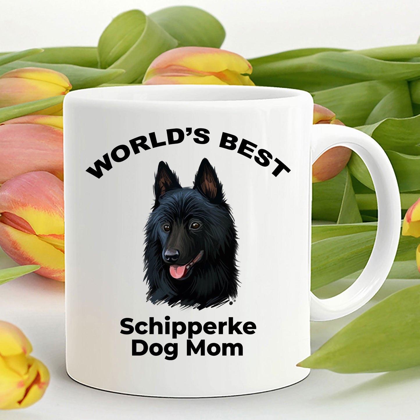 Schipperke Best Dog Mom Custom Coffee Mug