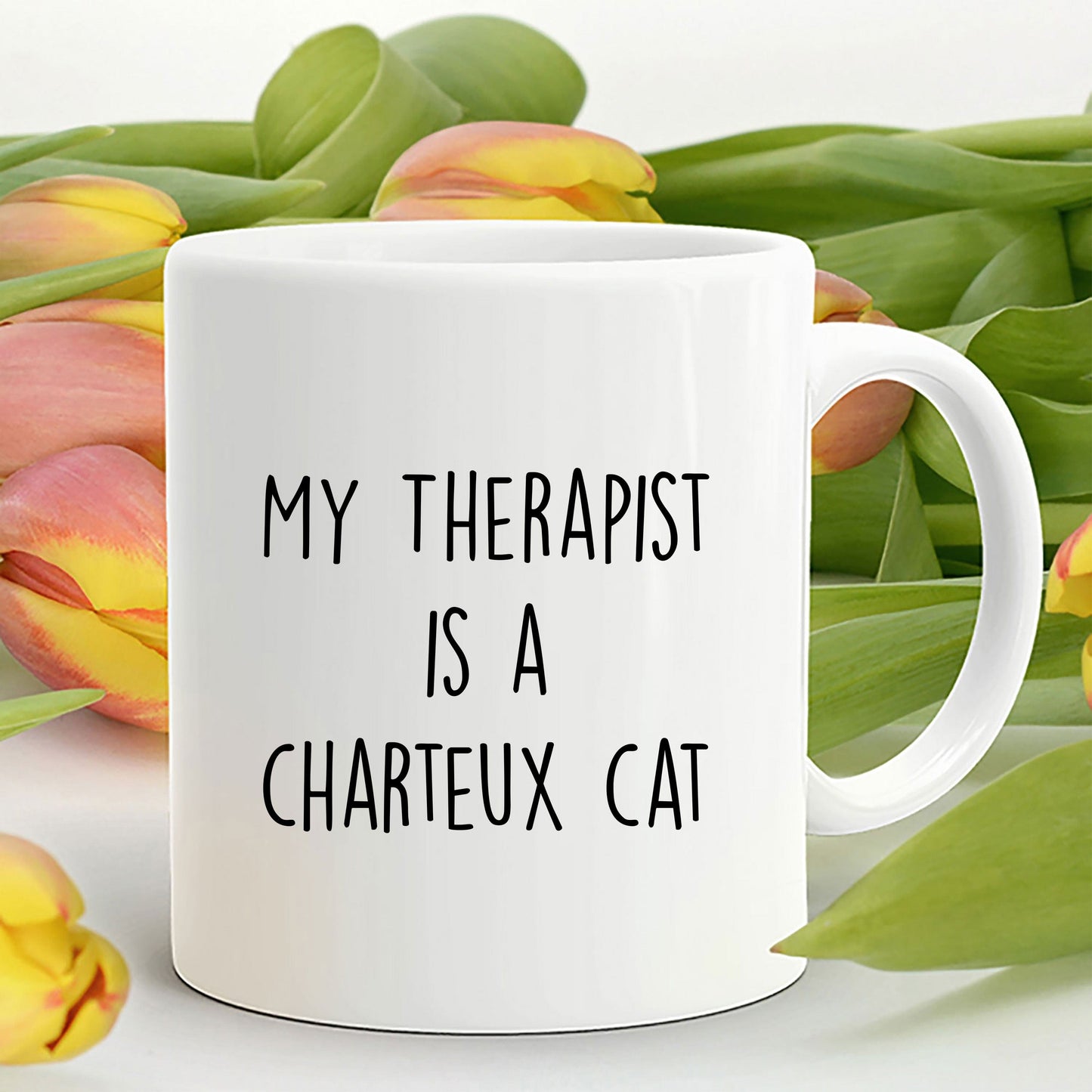 Chartreux Cat Therapist Funny Personalized Ceramic Coffee Mug