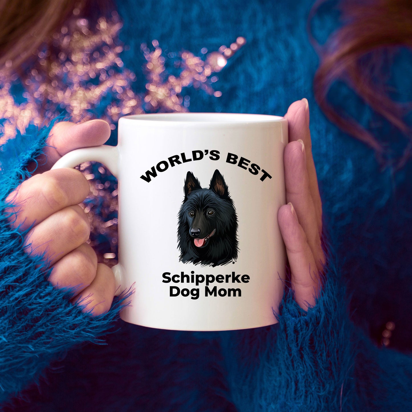Schipperke Best Dog Mom Custom Coffee Mug