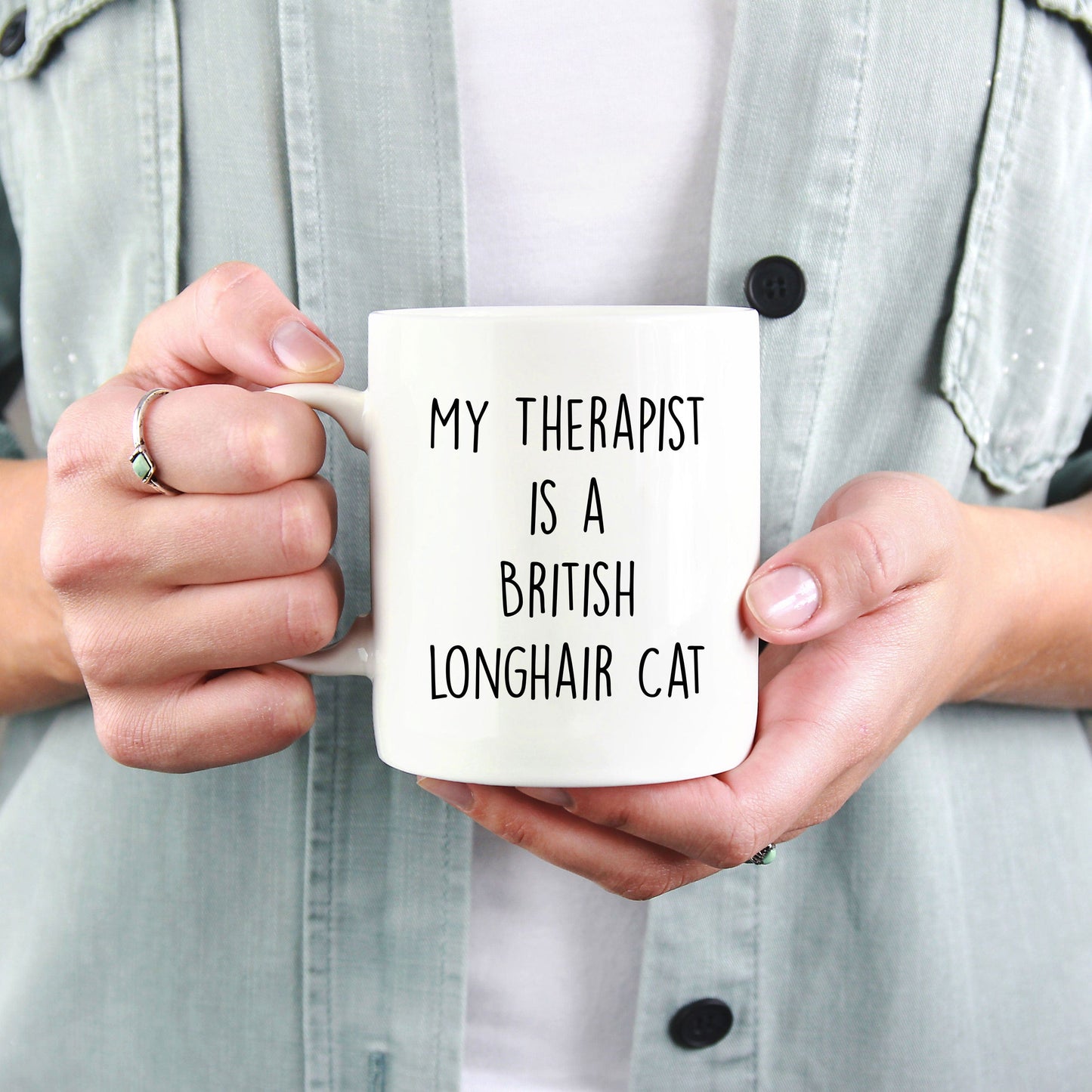 British Longhair Cat Ceramic Coffee Mug