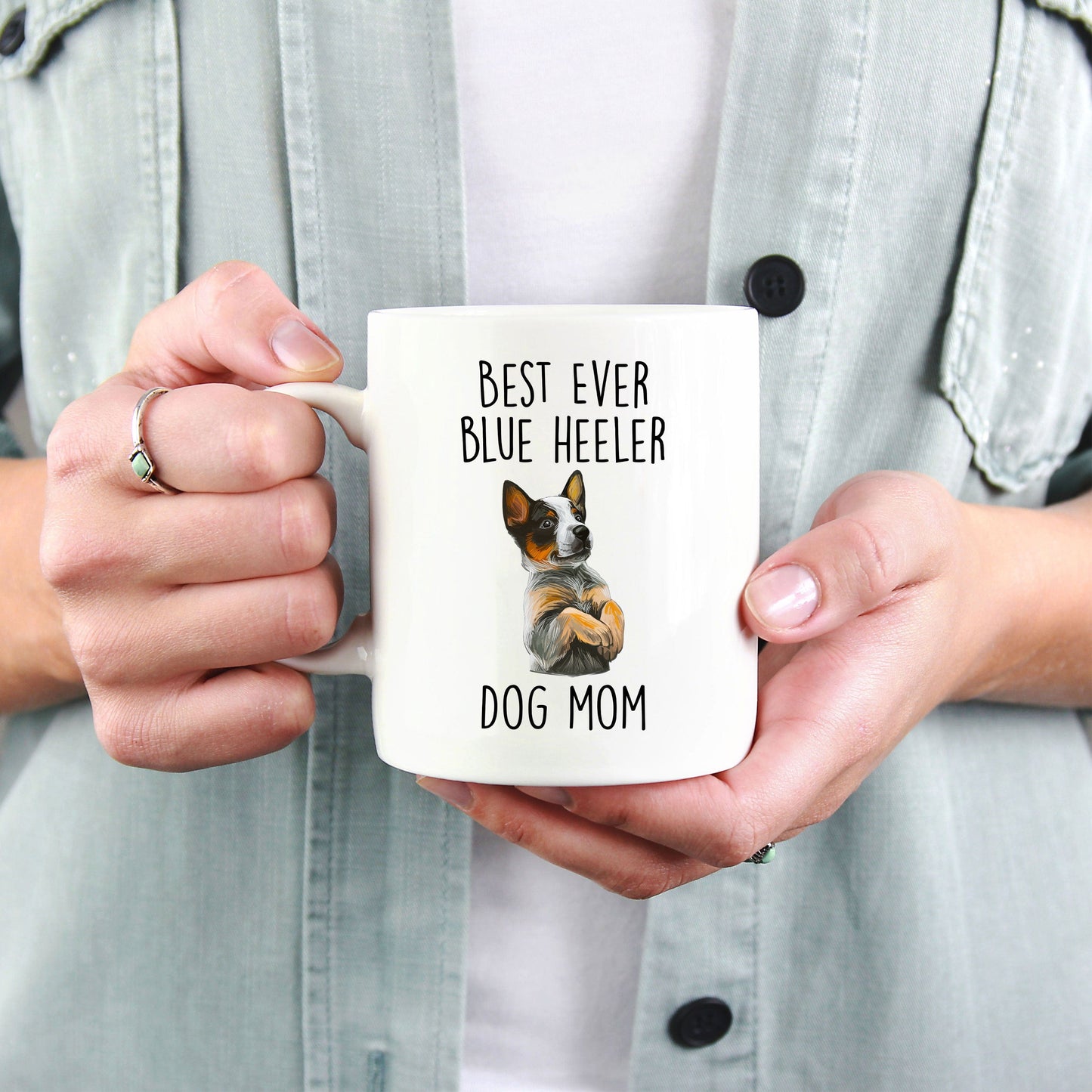 Best Ever Blue Heeler Dog Mom Ceramic Coffee Mug