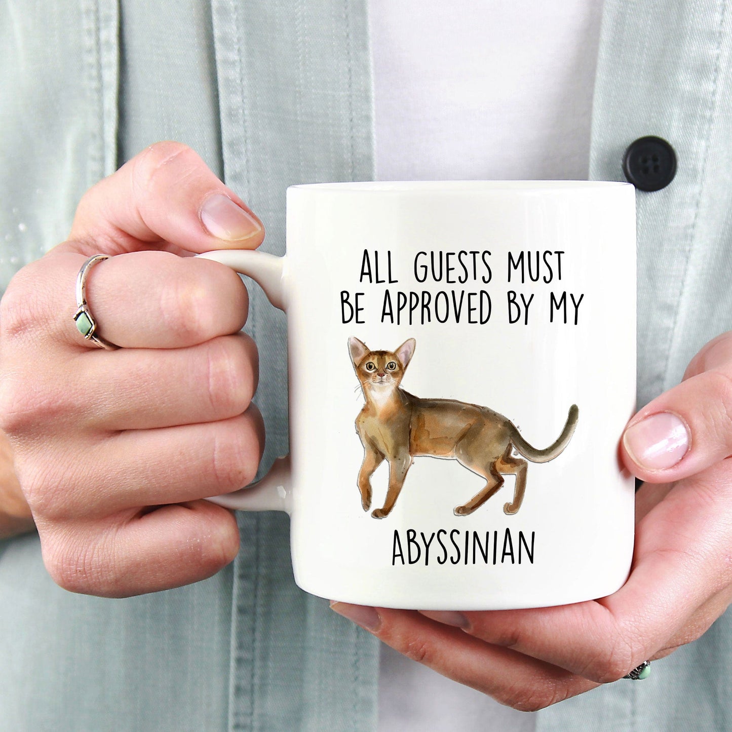 Abyssinian Cat Funny Coffee Mug - All Guests Must Be Approved