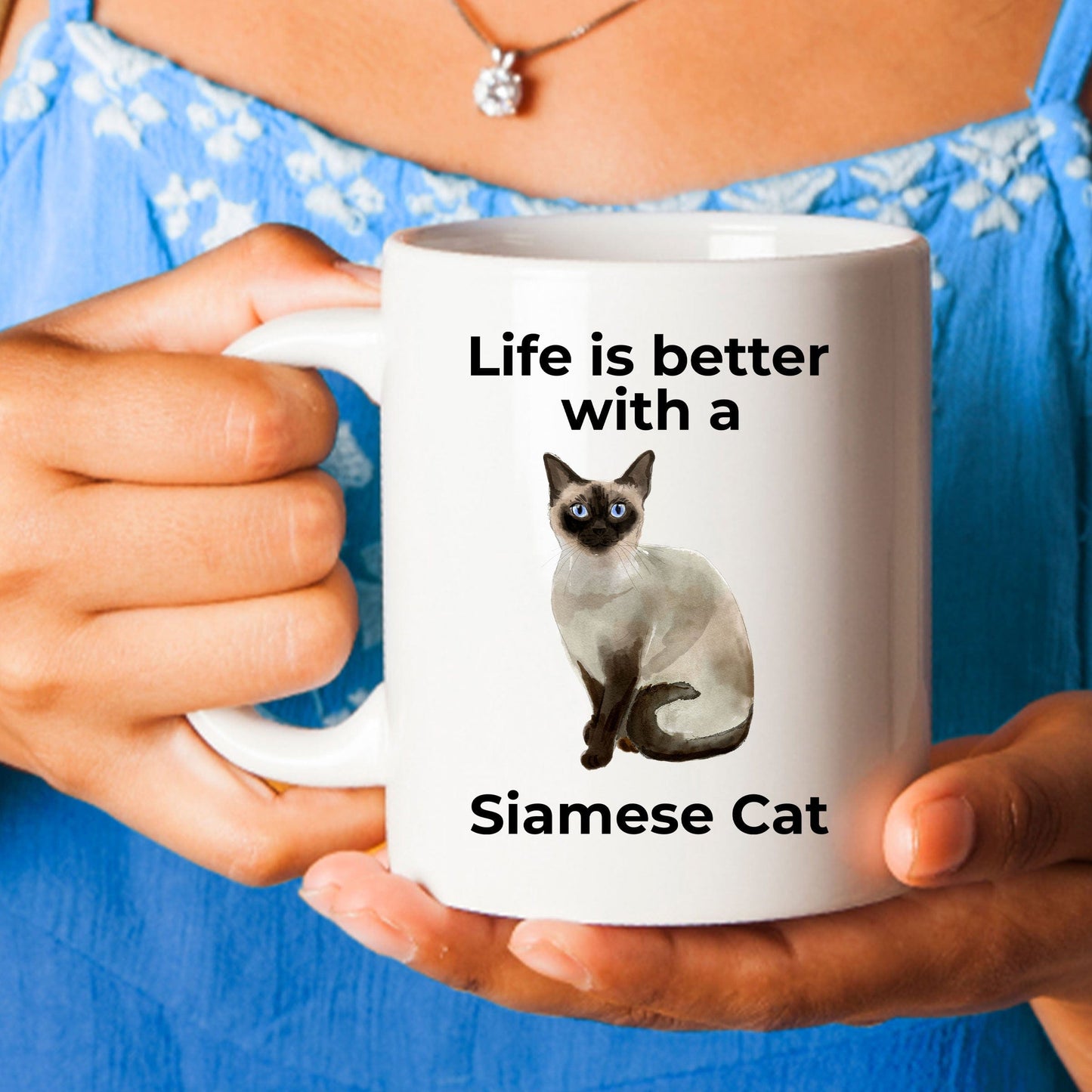 Siamese Cat Lover Coffee Mug Gift Life Is Better