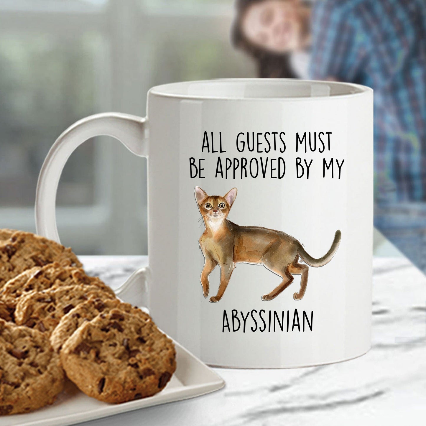 Abyssinian Cat Funny Coffee Mug - All Guests Must Be Approved