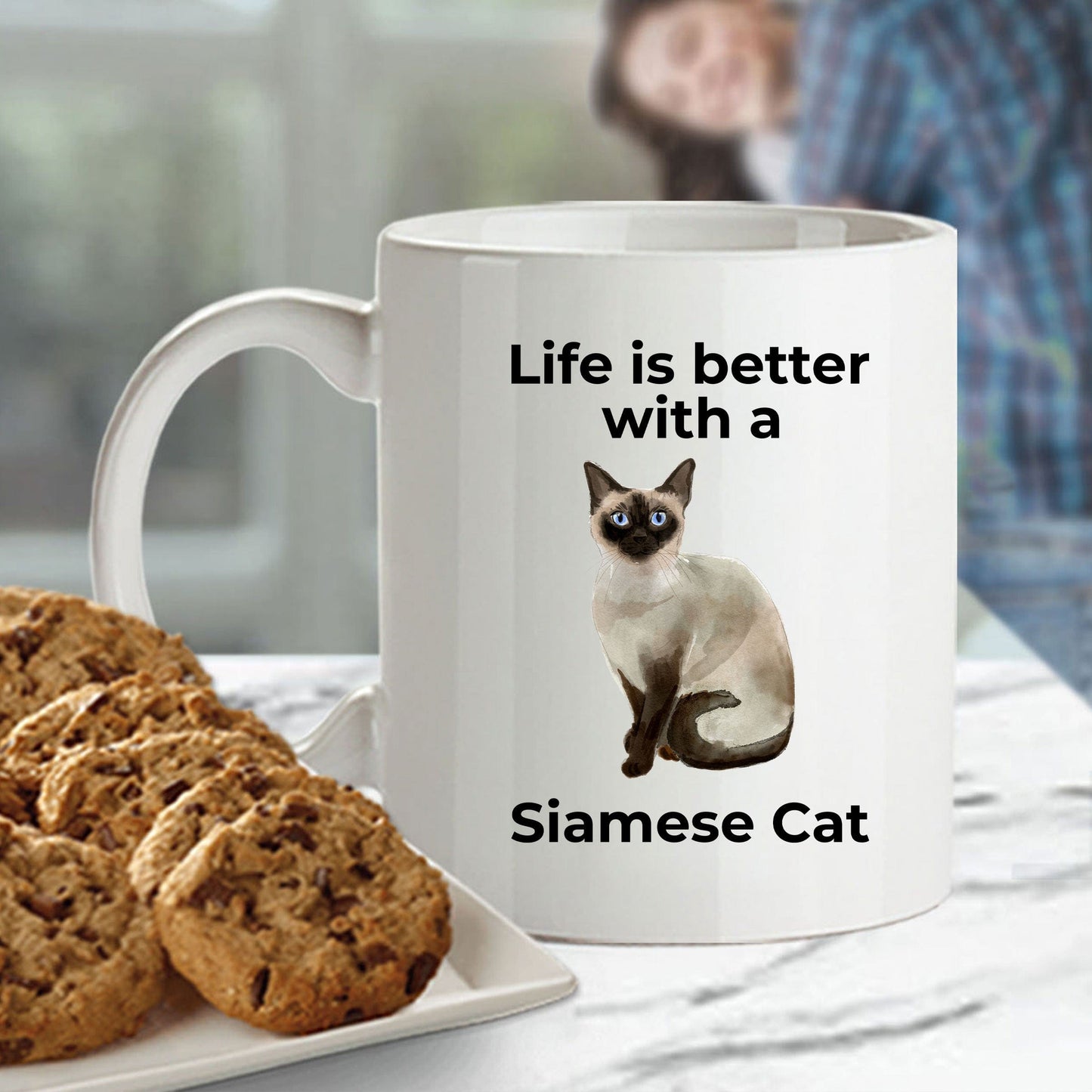 Siamese Cat Lover Coffee Mug Gift Life Is Better