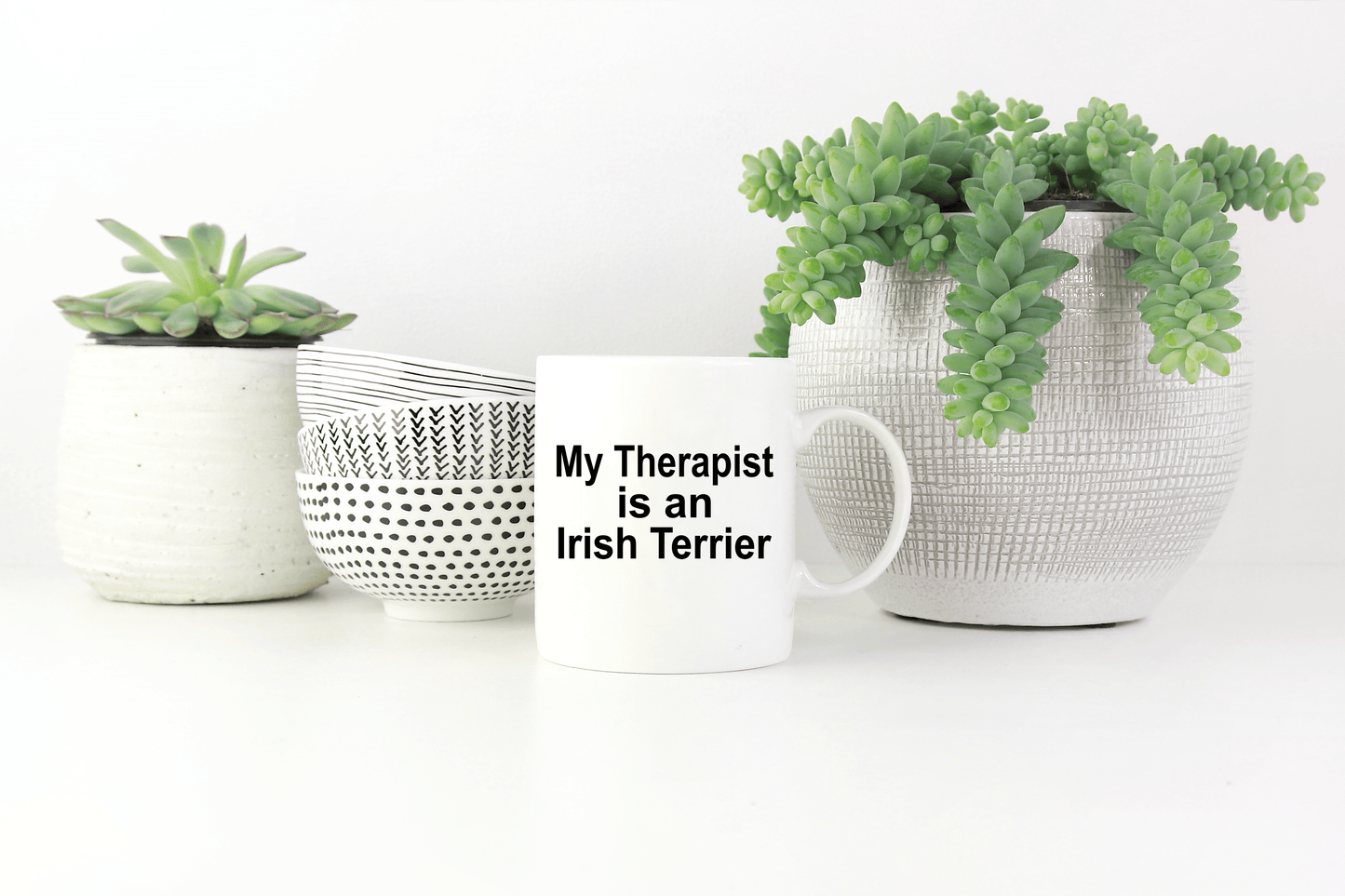 Irish Terrier Dog Owner Lover Funny Gift Therapist White Ceramic Coffee Mug