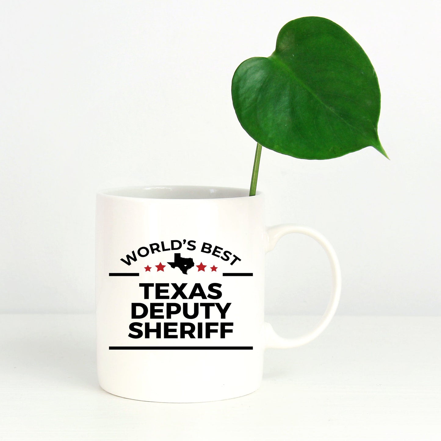 Texas Deputy Sheriff Gift World's Best White Ceramic Coffee Mug