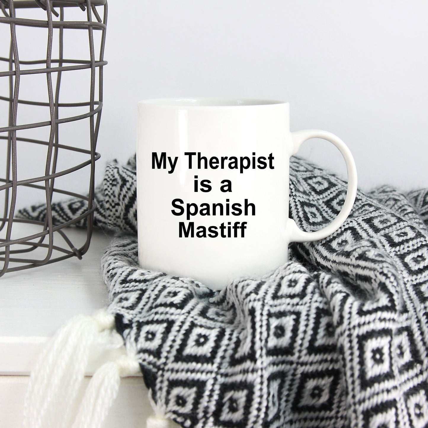 Spanish Mastiff Dog Owner Lover Funny Gift Therapist White Ceramic Coffee Mug