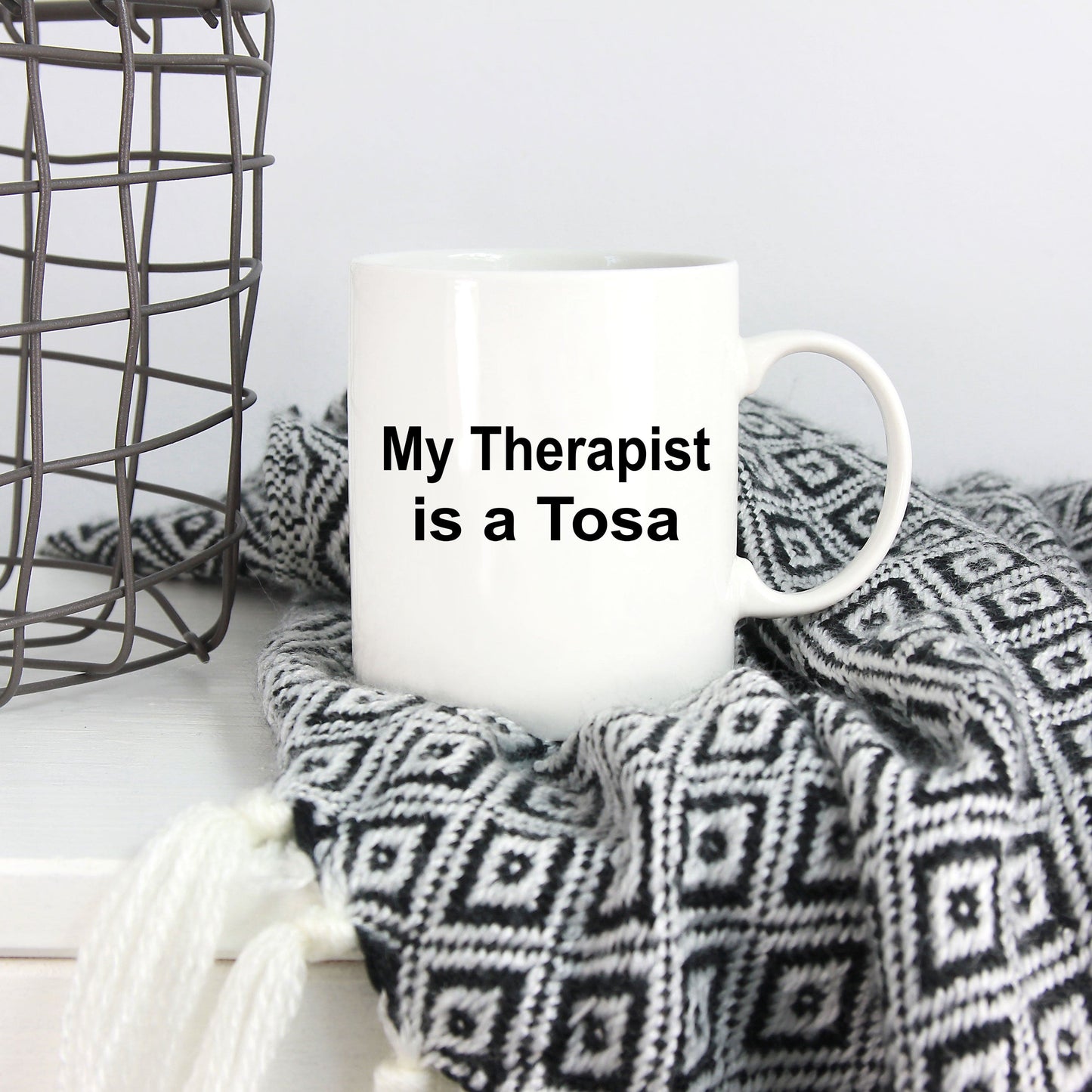 Tosa Dog Owner Lover Funny Gift Therapist White Ceramic Coffee Mug