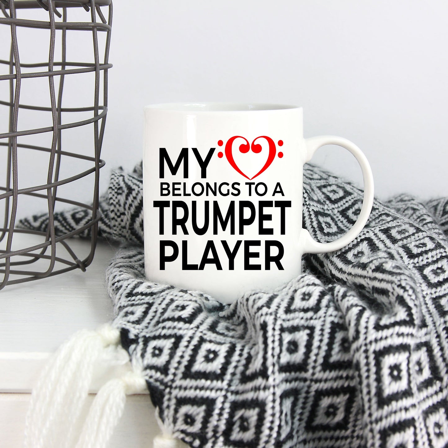 Trumpet Player Mug - My Heart Belongs to A Trumpet Player