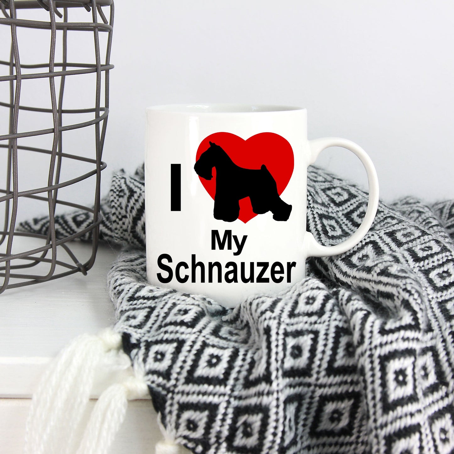 Schnauzer Dog White Coffee Mug