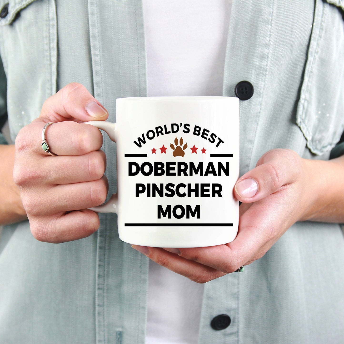 Doberman Pinscher Dog Lover Gift World's Best Mom Mother's Day Birthday Coffee Mug