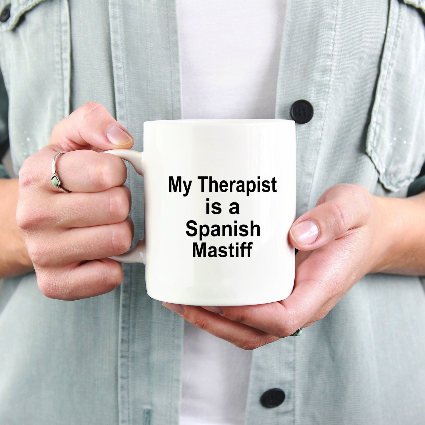 Spanish Mastiff Dog Owner Lover Funny Gift Therapist White Ceramic Coffee Mug
