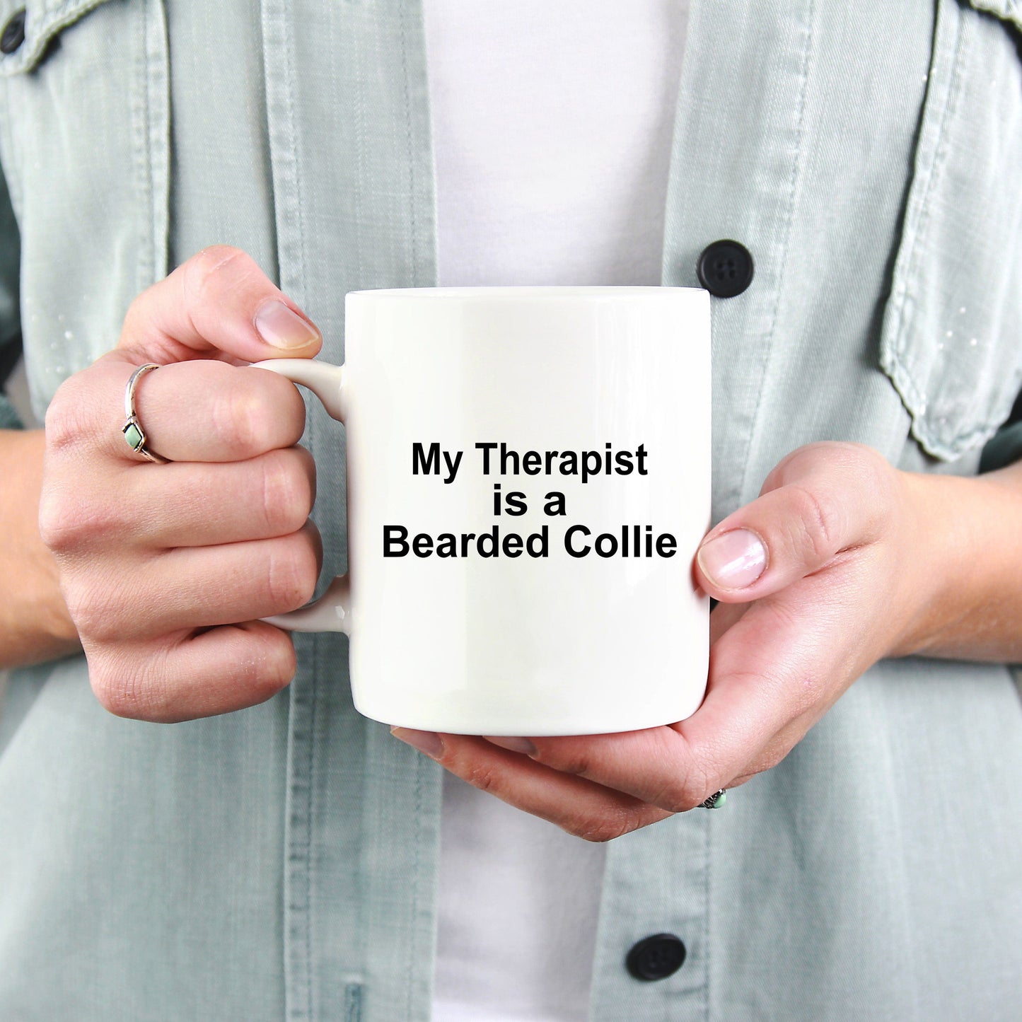 Bearded Collie Dog Therapist Coffee Mug