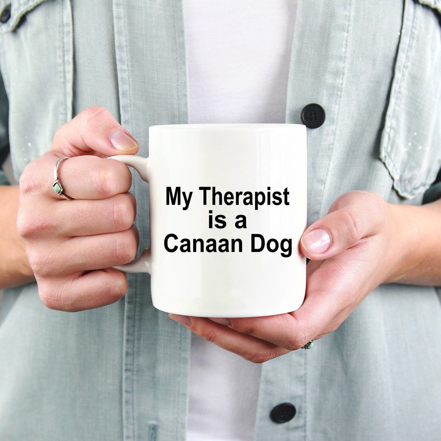 Canaan Dog Owner Lover Funny Gift Therapist White Ceramic Coffee Mug