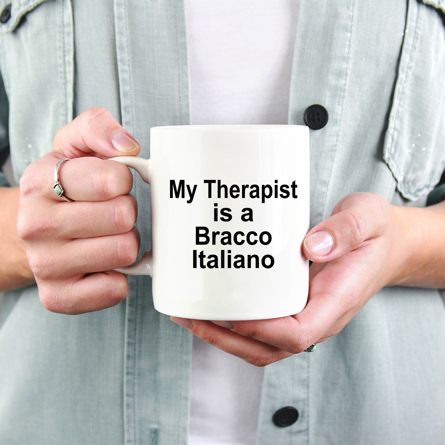 Bracco Italiano Dog Owner Lover Funny Gift Therapist White Ceramic Coffee Mug