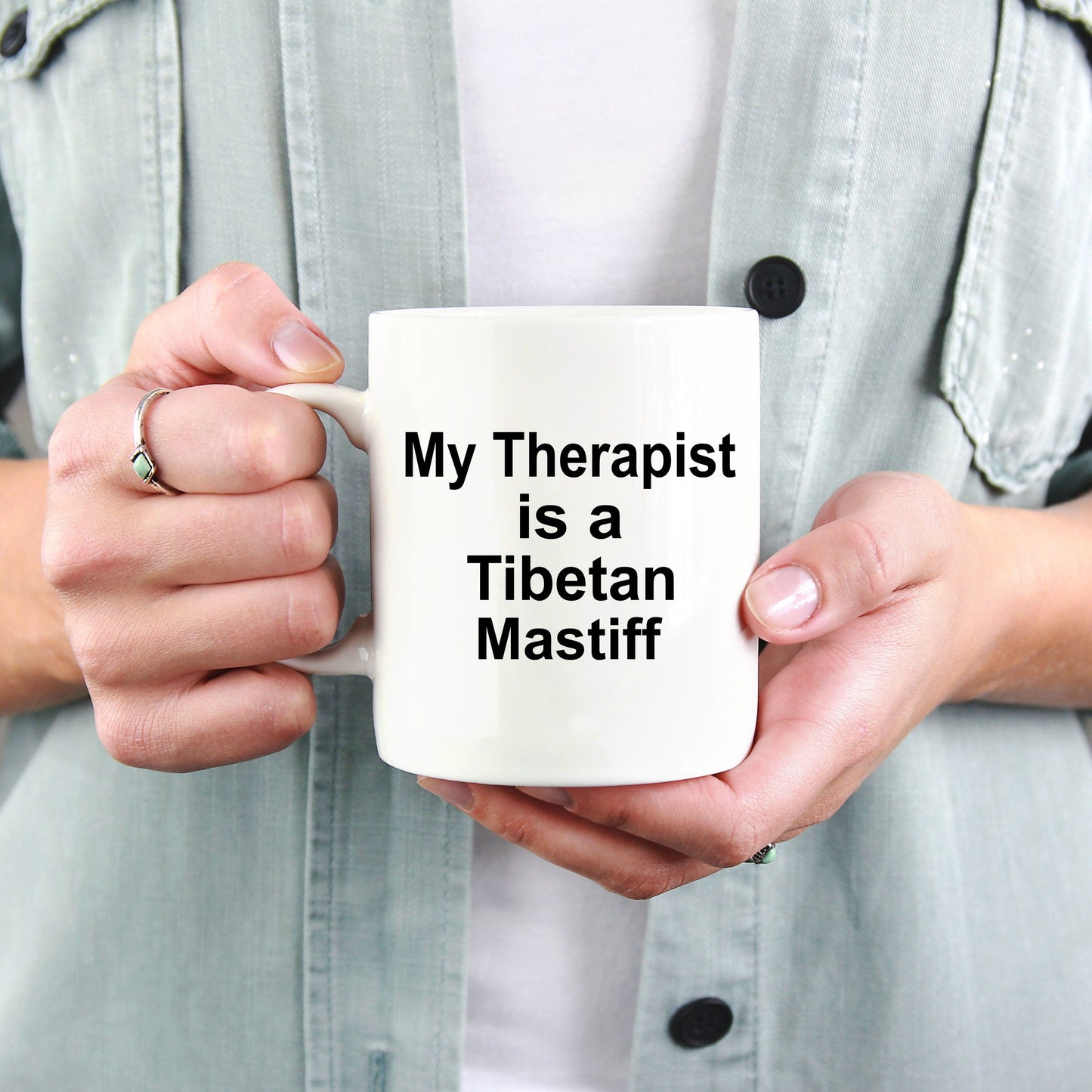 Tibetan Mastiff Dog Owner Lover Funny Gift Therapist White Ceramic Coffee Mug