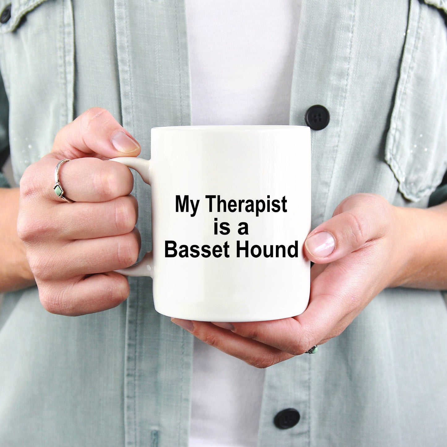 Funny Basset Hound Dog Therapist Coffee Mug