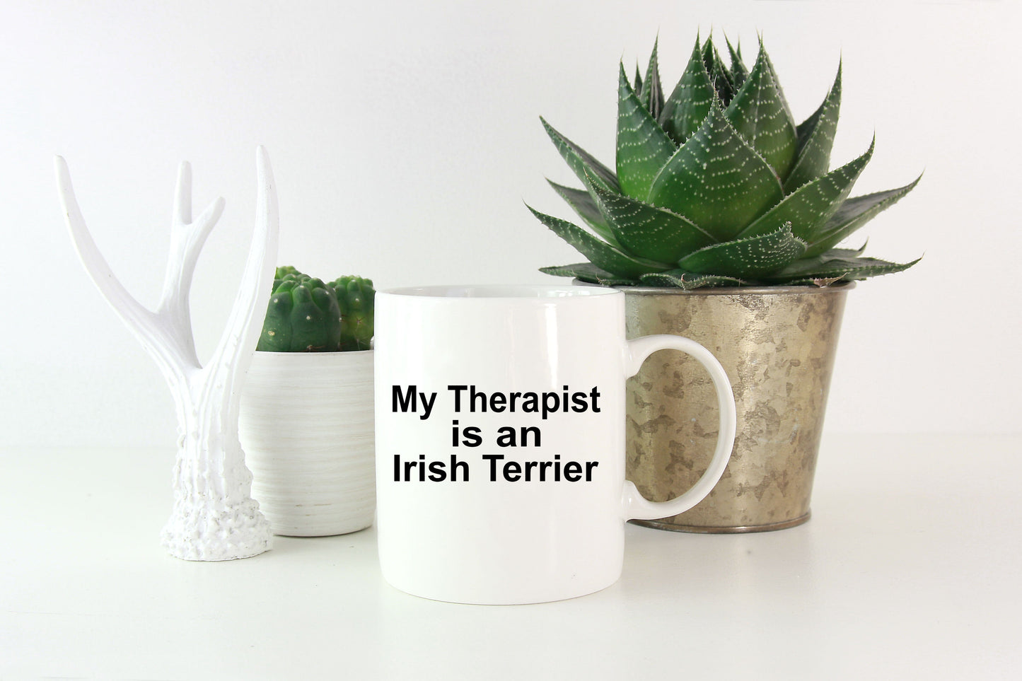 Irish Terrier Dog Owner Lover Funny Gift Therapist White Ceramic Coffee Mug