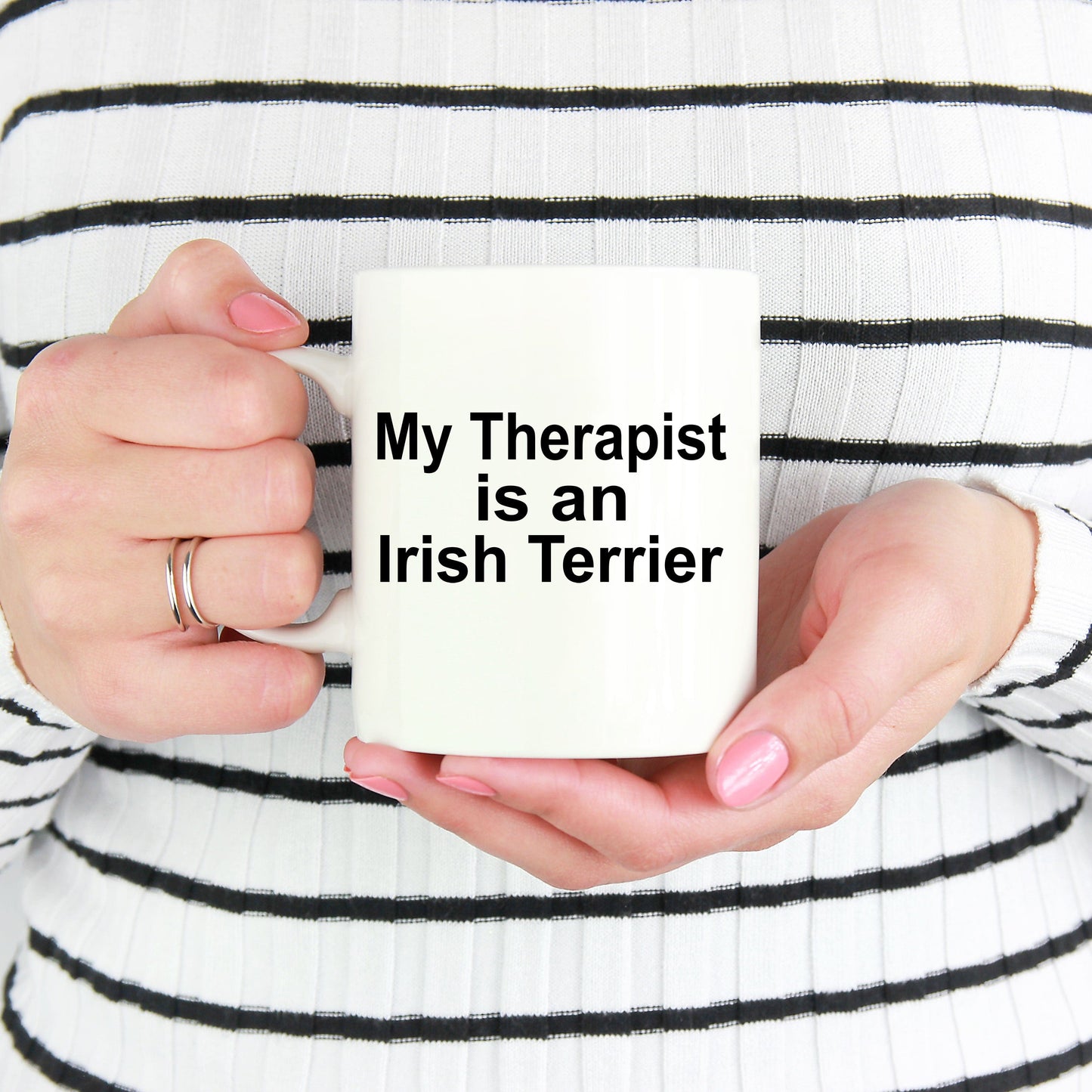 Irish Terrier Dog Owner Lover Funny Gift Therapist White Ceramic Coffee Mug