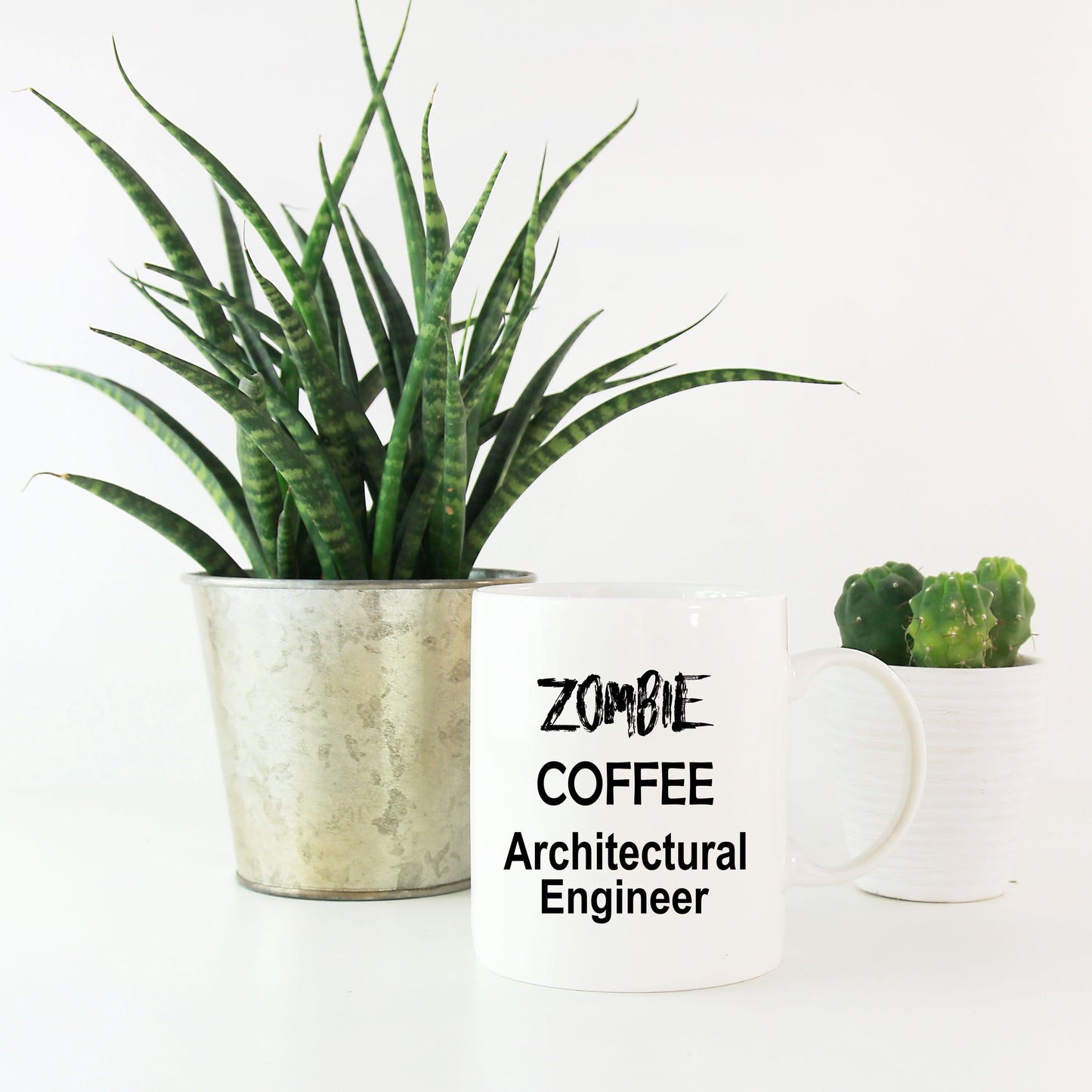 Architectural Engineer Zombie Gift White Ceramic Coffee Cup