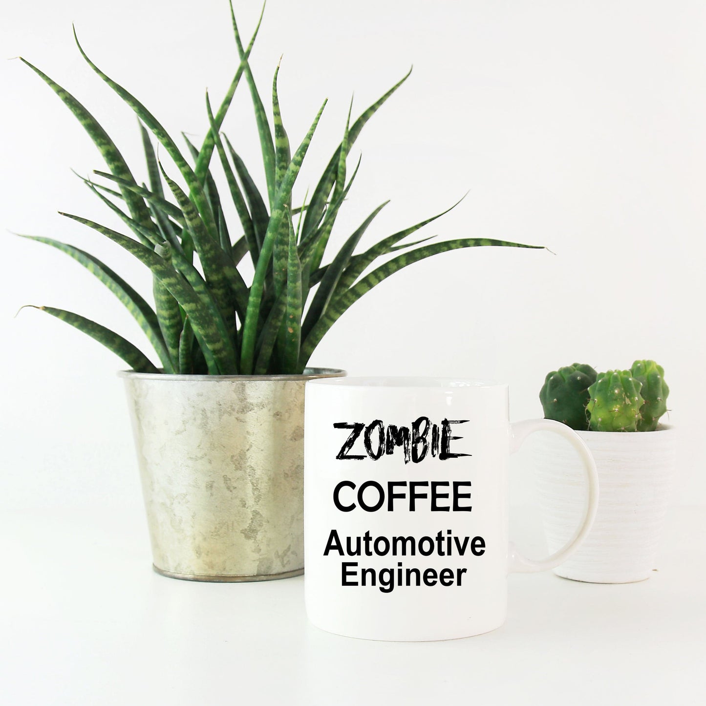 Automotive Engineer Zombie Gift White Ceramic Coffee Mug