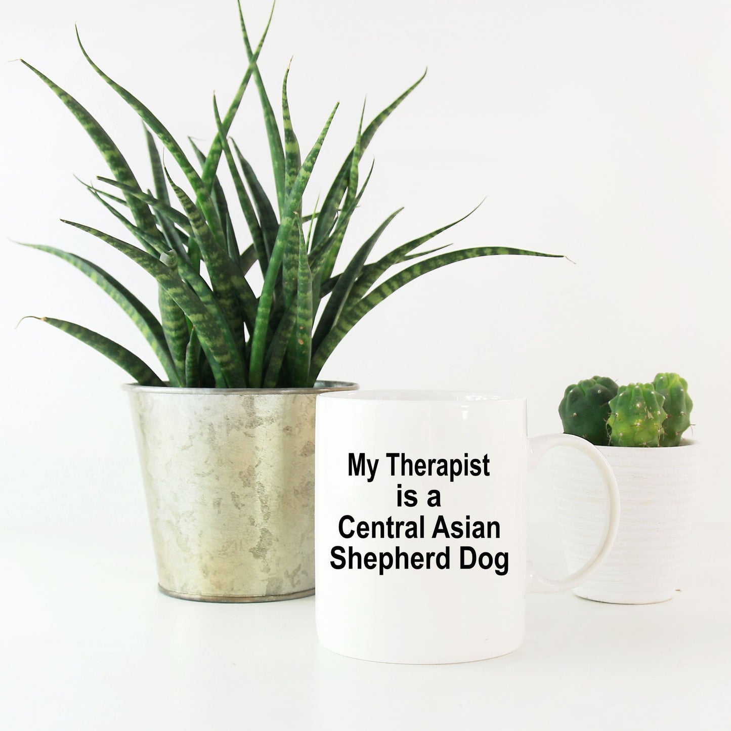 Central Asian Shepherd Dog Owner Lover Funny Gift Therapist White Ceramic Coffee Mug