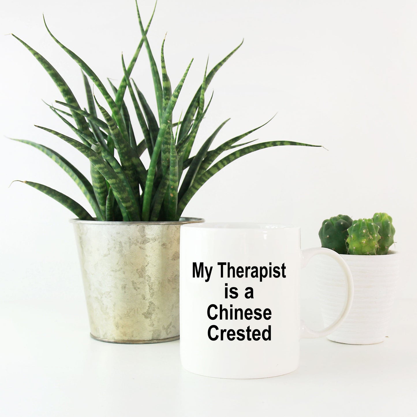 Chinese Crested Dog Owner Lover Funny Gift Therapist White Ceramic Coffee Mug