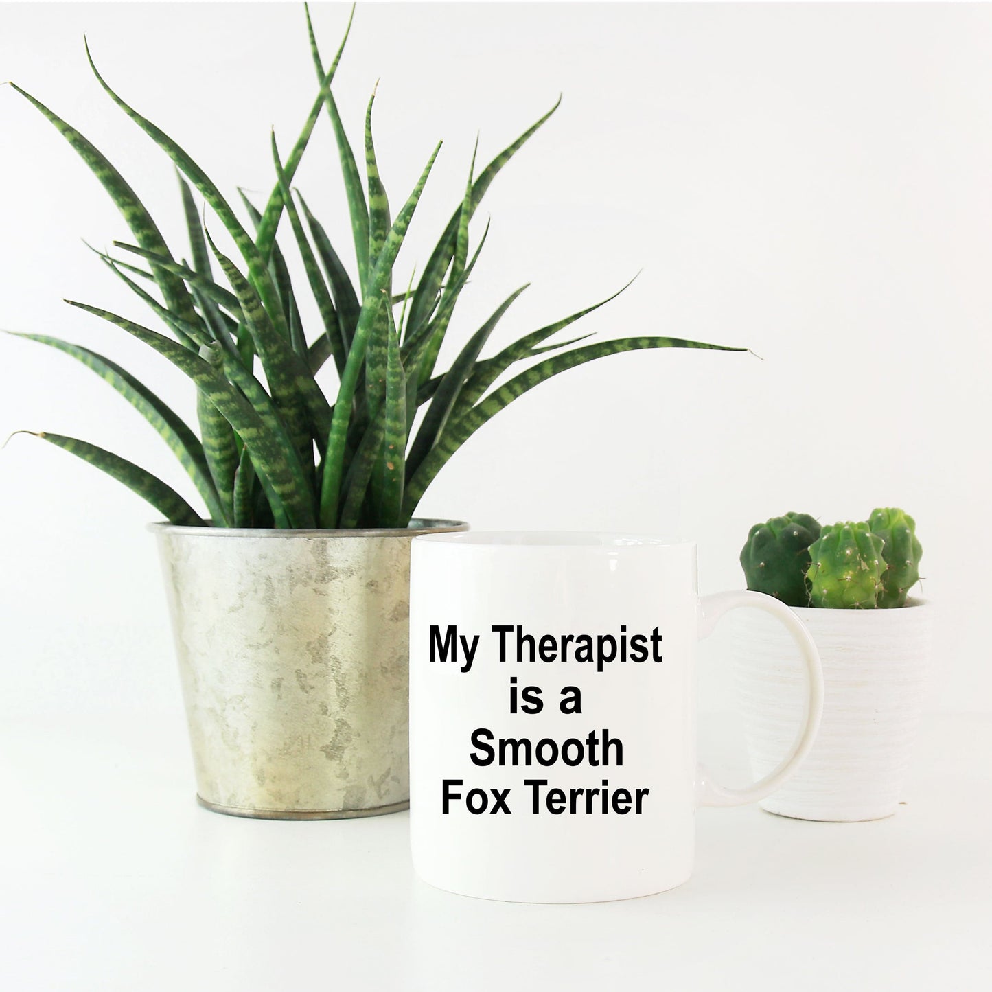 Smooth Fox Terrier Dog Owner Lover Funny Gift Therapist White Ceramic Coffee Mug