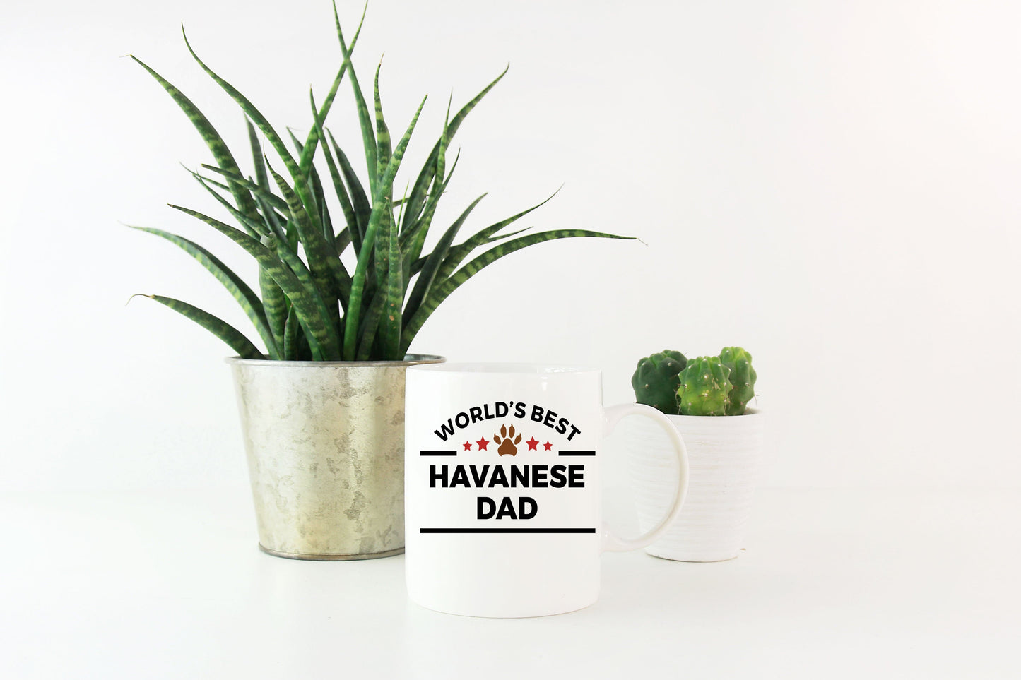 Havanese Dog Lover Gift World's Best Dad Birthday Father's Day Ceramic Coffee Mug
