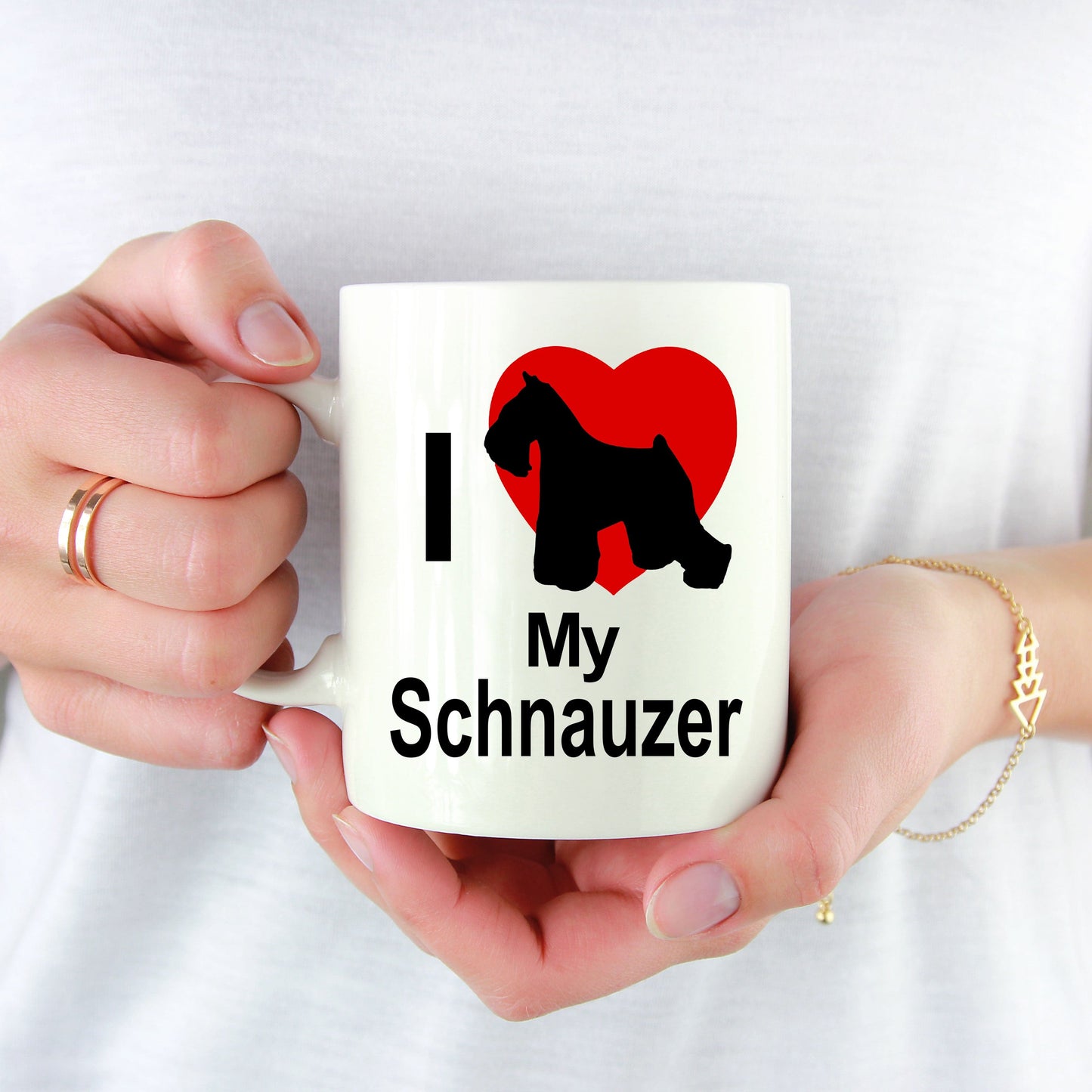 Schnauzer Dog White Coffee Mug