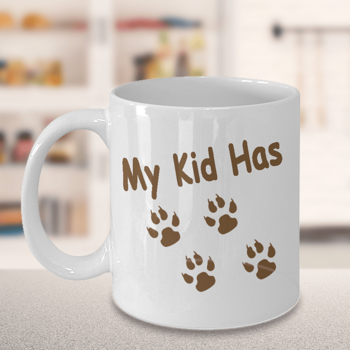 My Kid Has Paws-Mastiff Mom White Mug