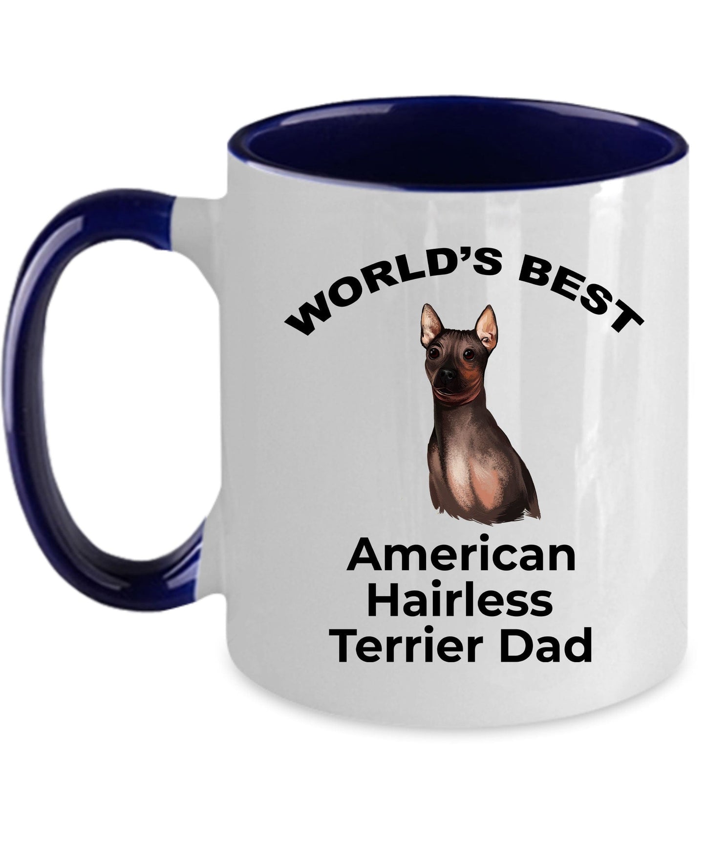 American Hairless Terrier Best Dad Coffee Mug