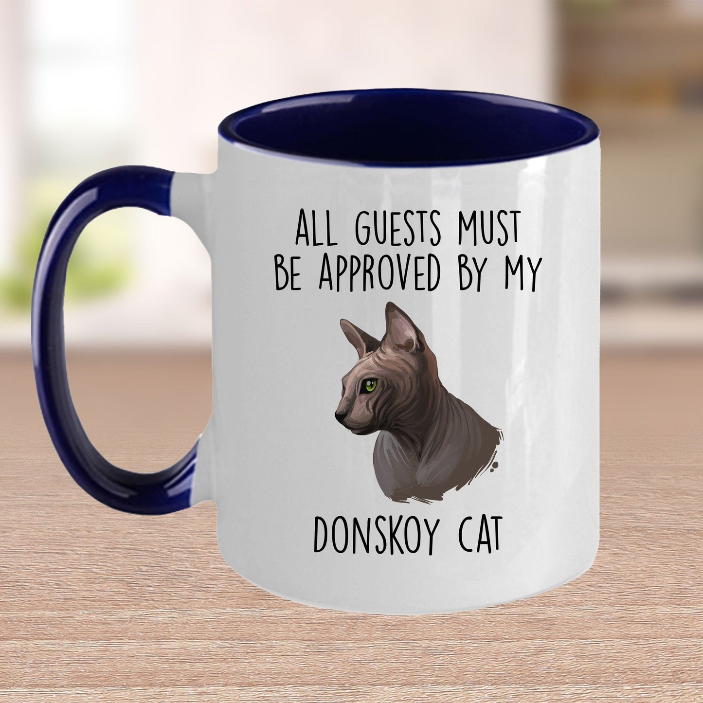 Donskoy Cat Funny Coffee Mug - All Guests Must Be Approved