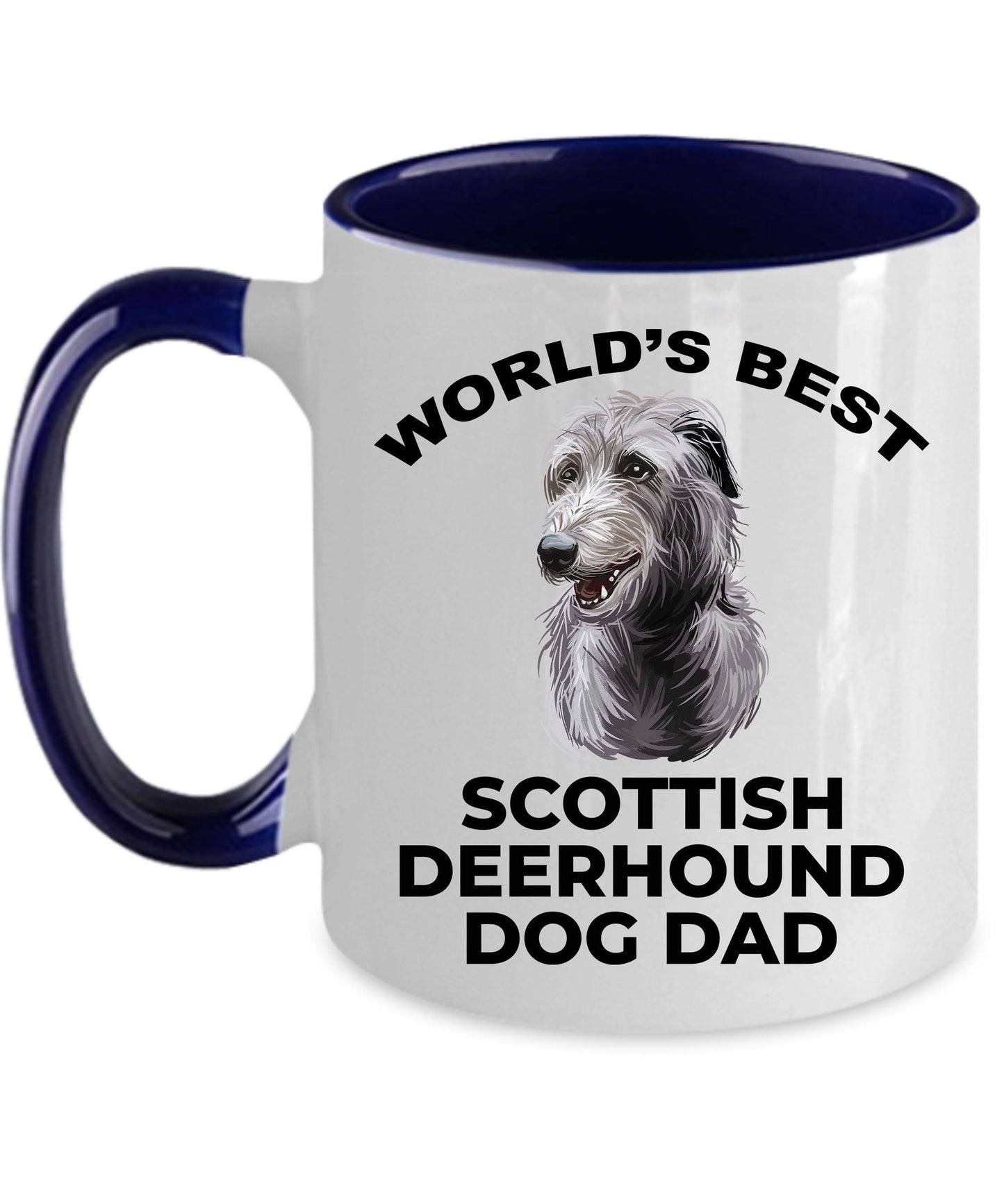 Scottish Deerhound Best Dog Dad Ceramic Coffee Mug