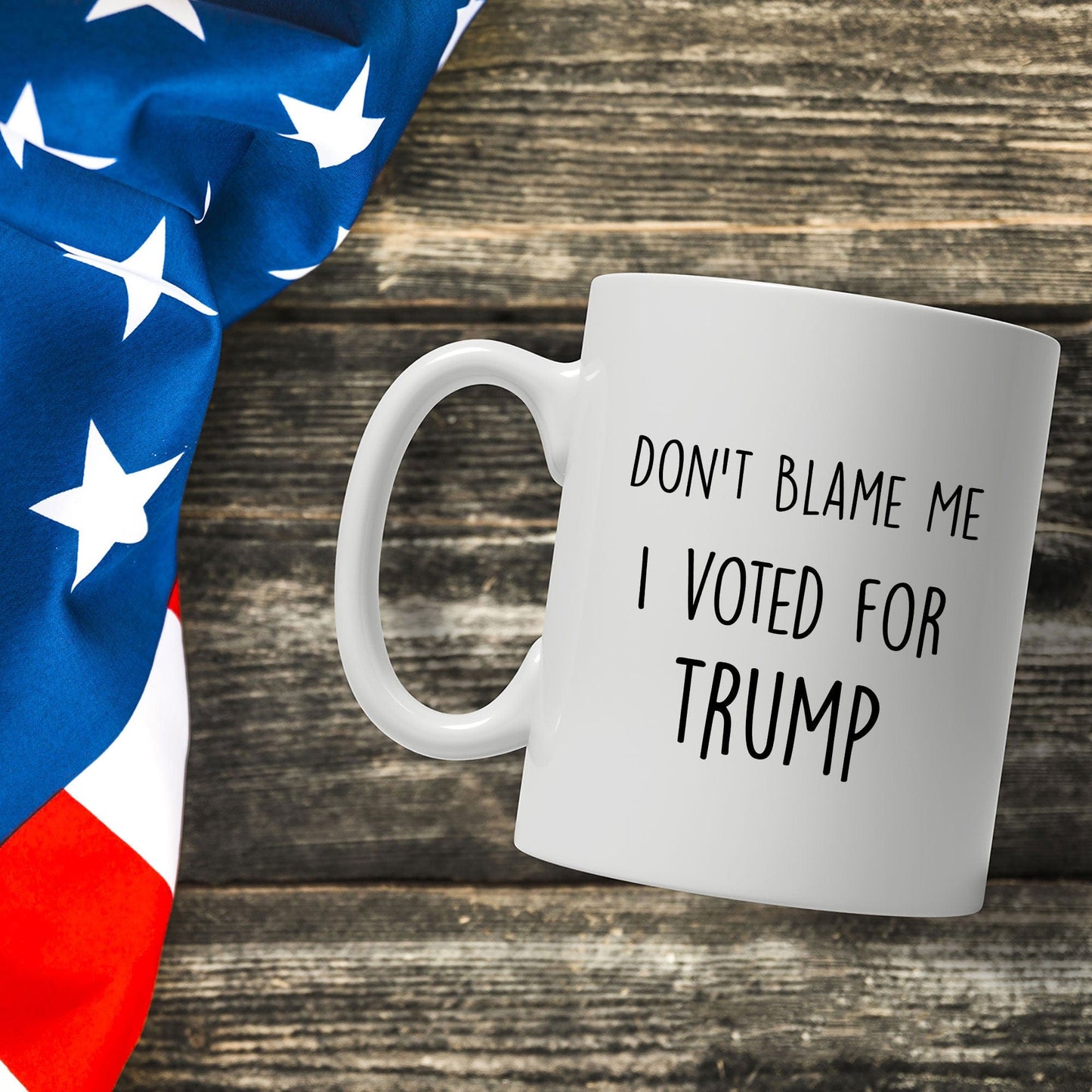 Funny Political Satire Gag Coffee Mug - I Voted For Trump,